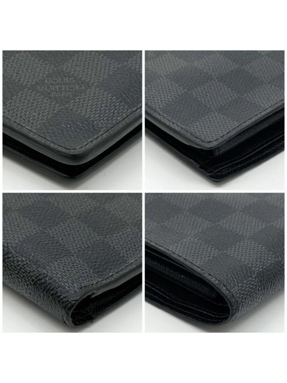 Louis Vuitton Portefeuille Marco Damier Graphite Compact Black Wallet
